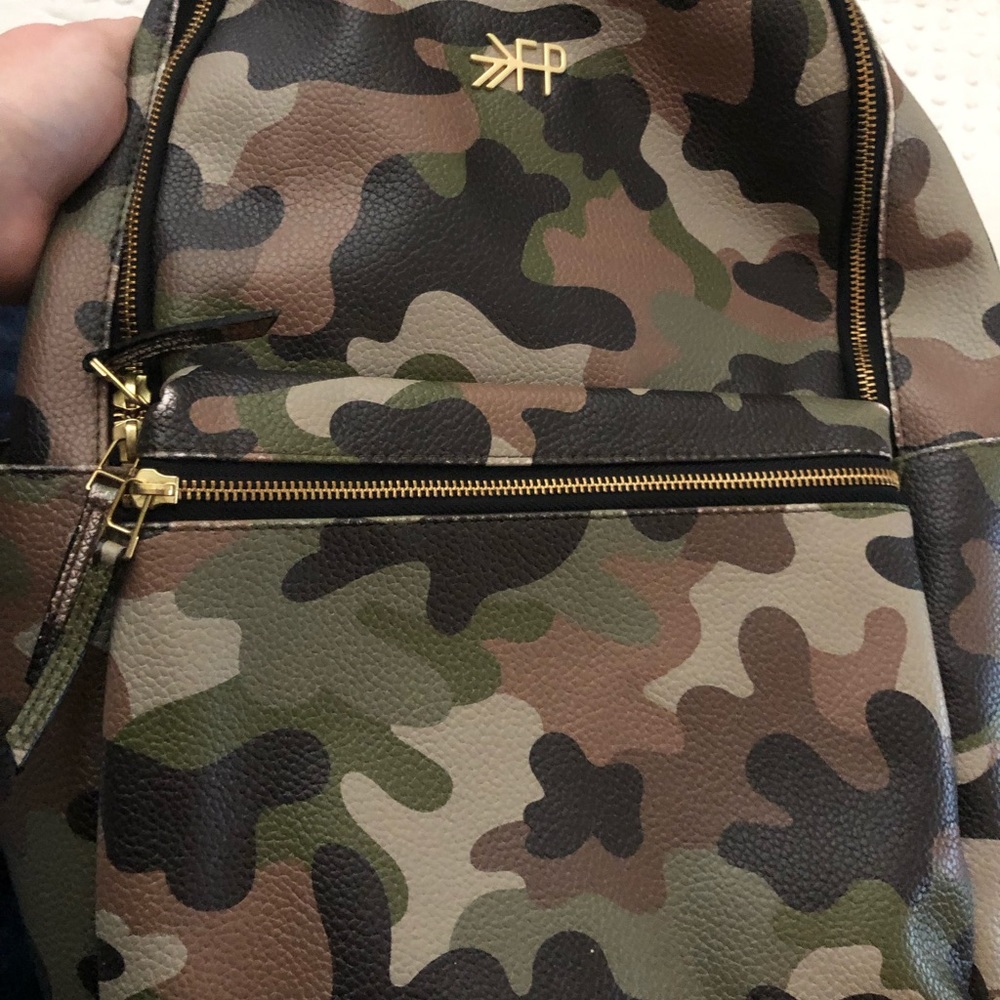 Freshly Picked - Classic City Pack - Vegan Leather Backpack Diaper Bag (Camo)
